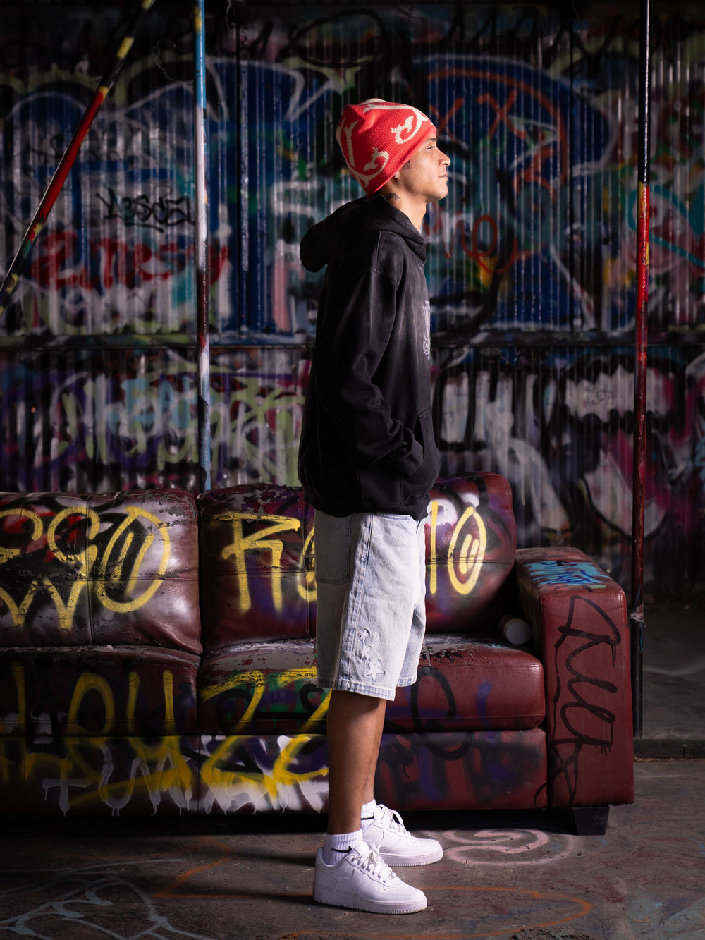 Black Vintage Wash Hoodie