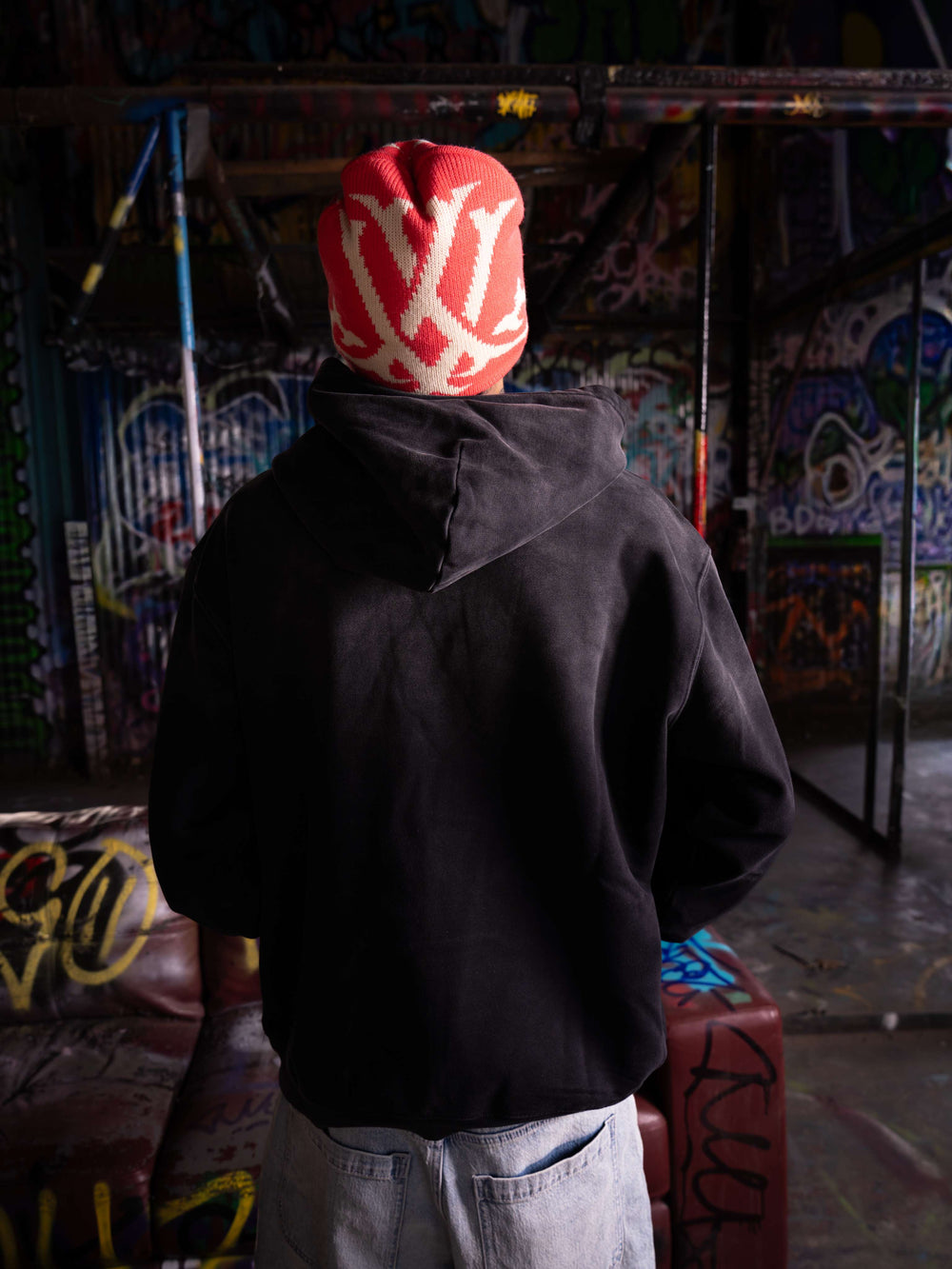 Black Vintage Wash Hoodie