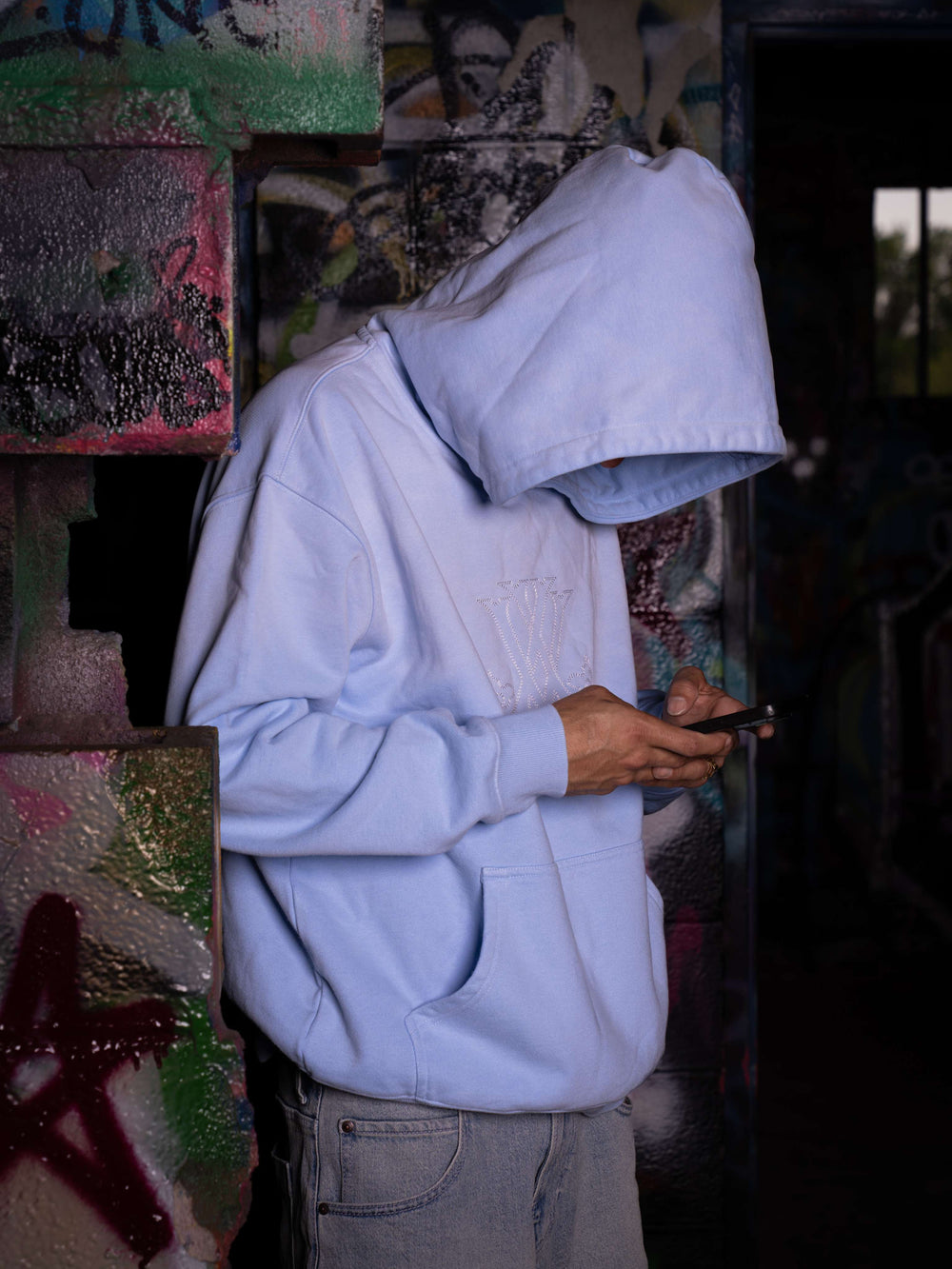 Sky Blue Vintage Wash Hoodie