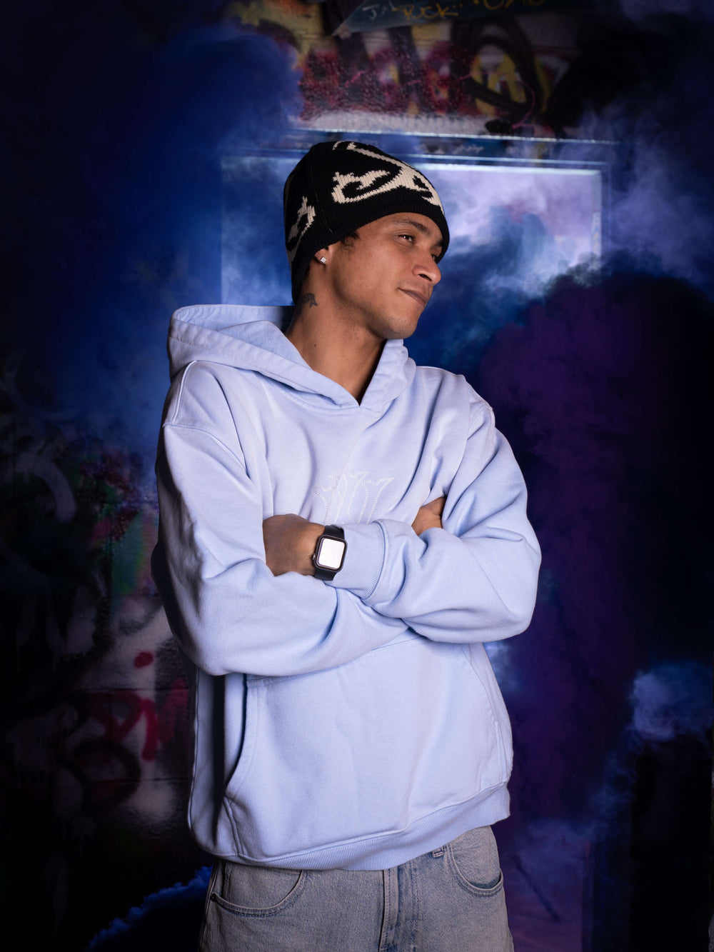 Sky Blue Vintage Wash Hoodie