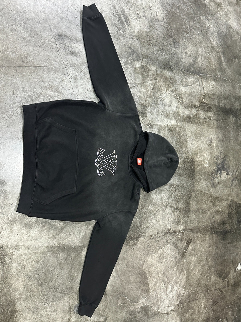 Black Vintage Wash Hoodie